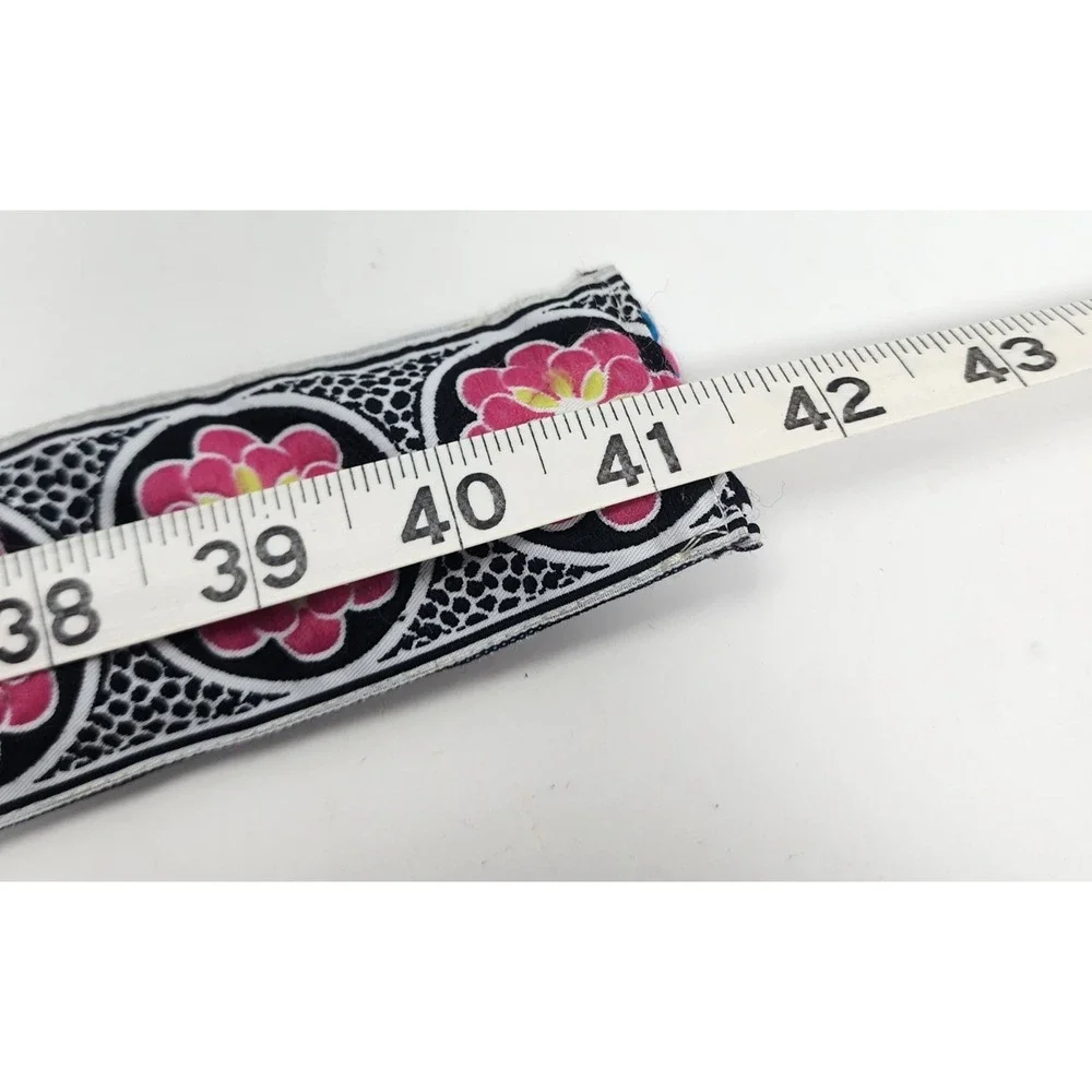 Embroidered Floral Fabric Belt Women's 41